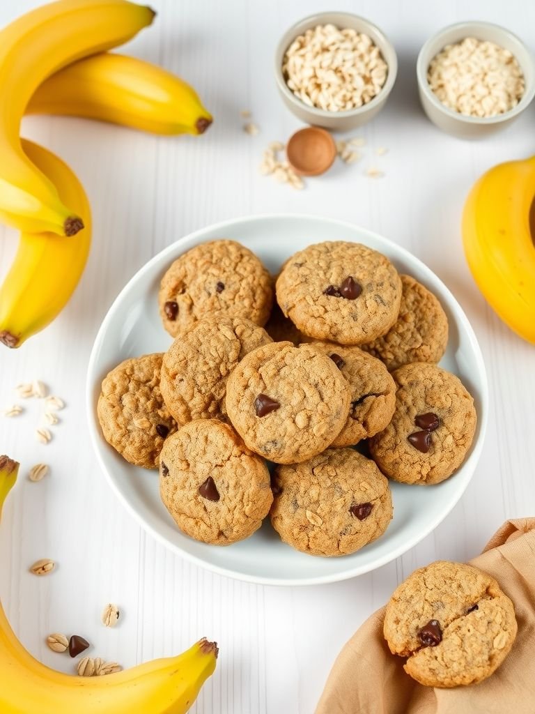 Healthy Banana Oatmeal Cookies