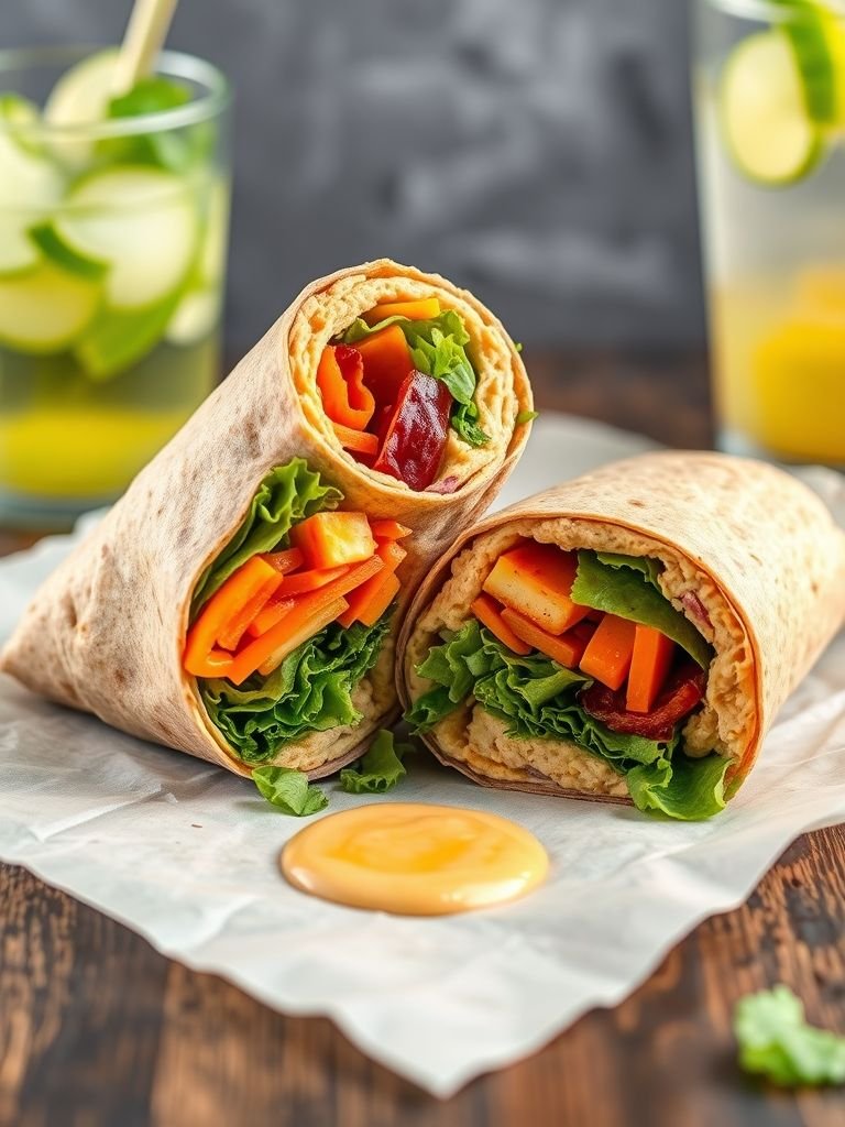 Hummus Veggie Wraps