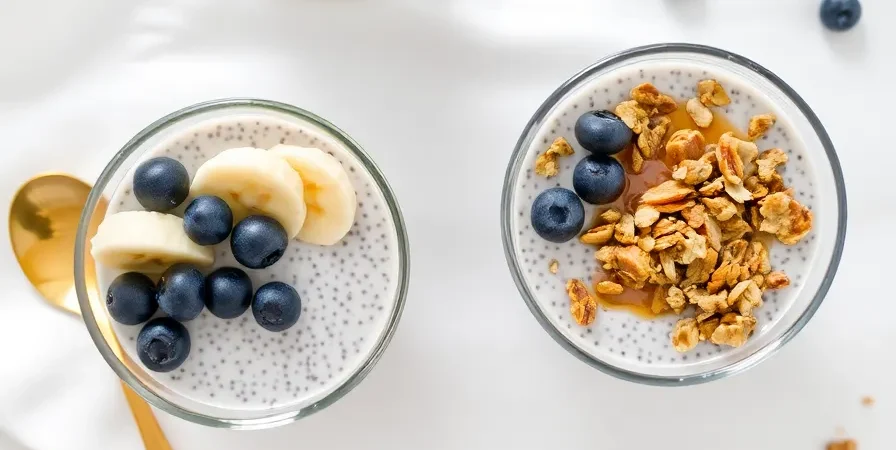 Vegan Blueberry Chia Seed Pudding With Almond Milk