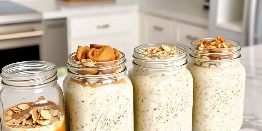 High-Protein Cinnamon Roll Overnight Oats