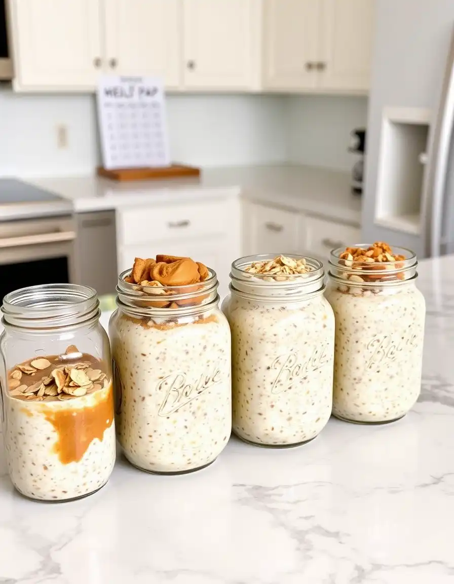 High-Protein Cinnamon Roll Overnight Oats