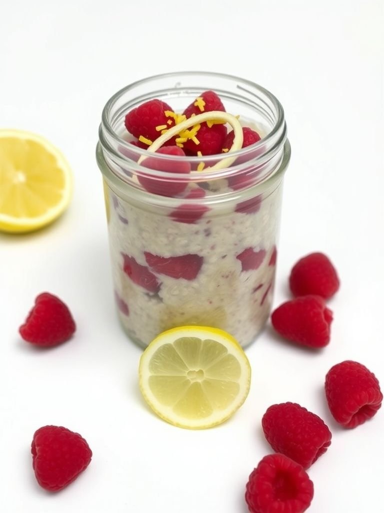 Lemon Raspberry Overnight Oats