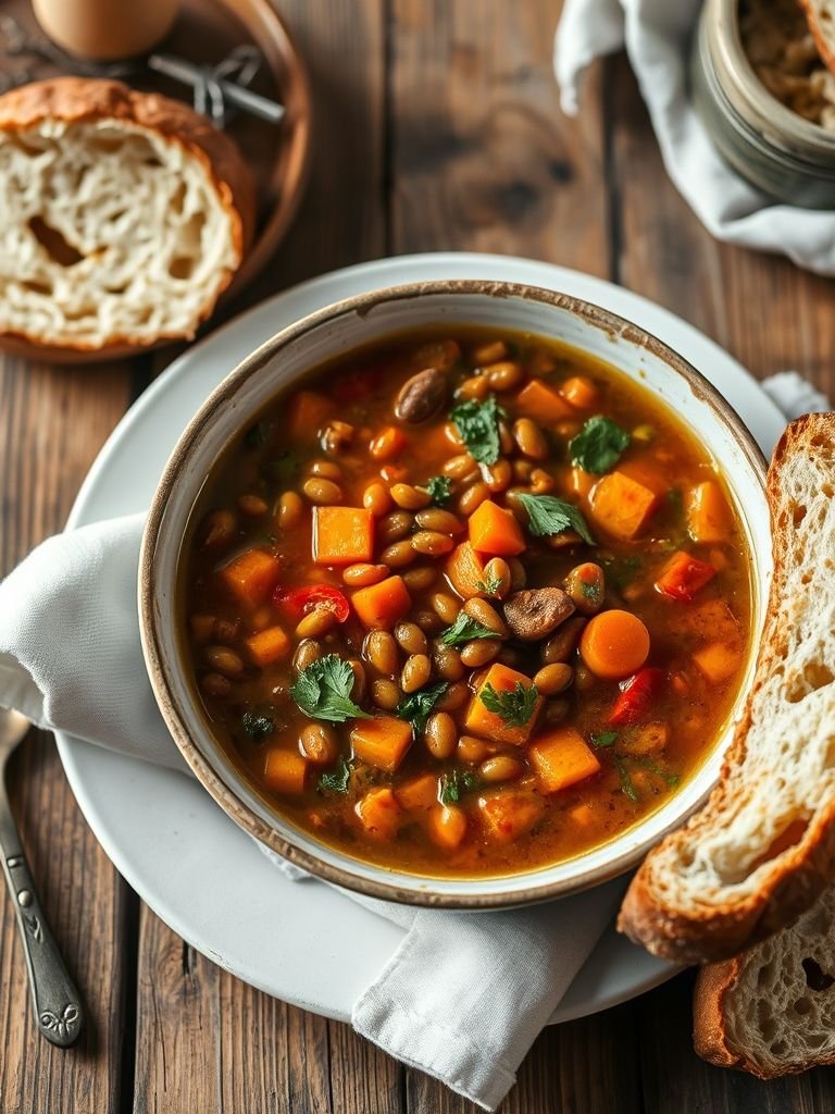 Lentil Soup with Carrots and Tomatoes