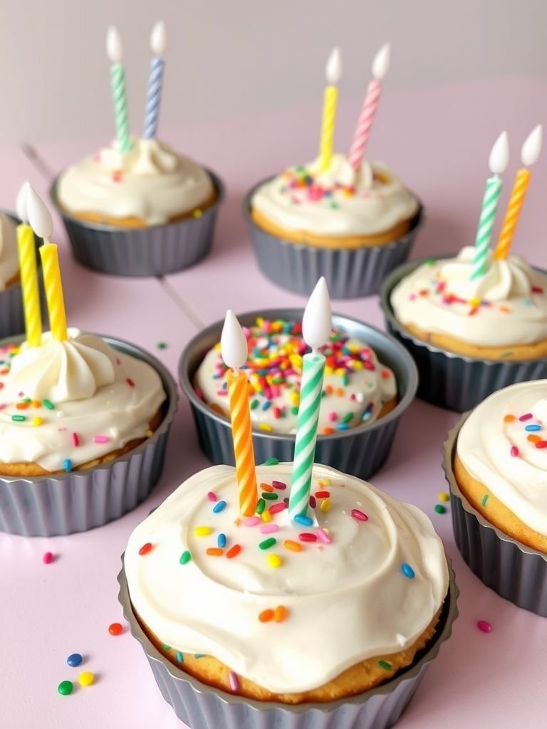 Mini Funfetti Cakes for Birthdays
