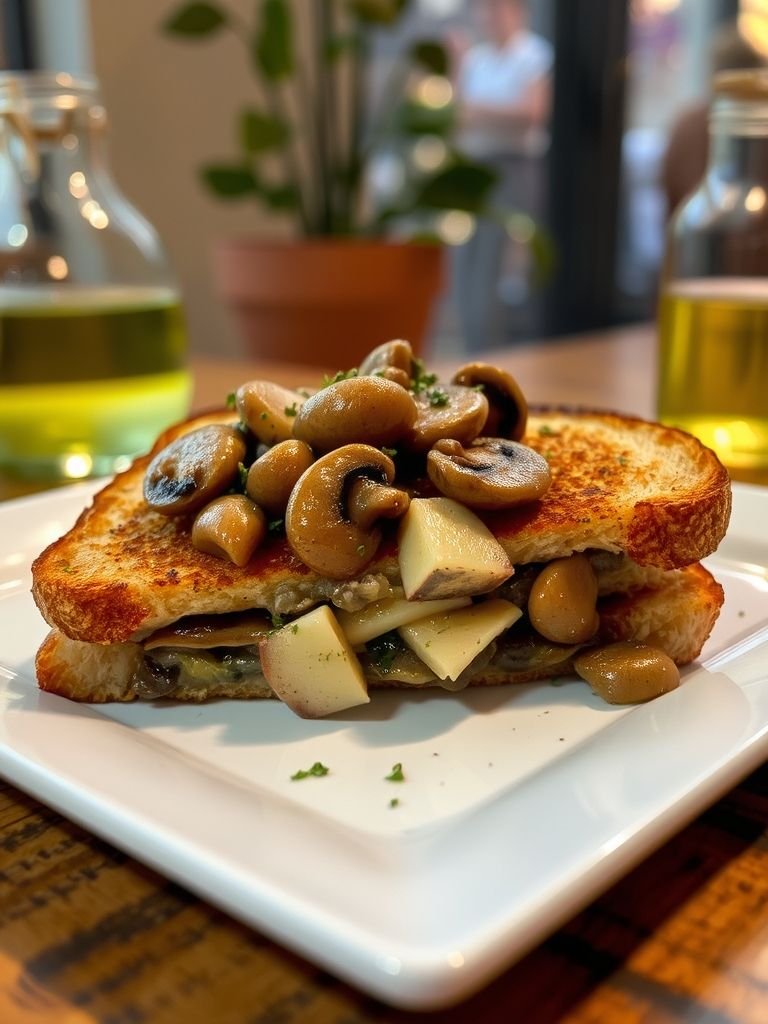 Mushroom Swiss Grilled Cheese
