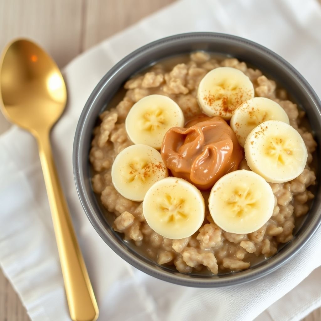 Oatmeal with Banana and Peanut Butter