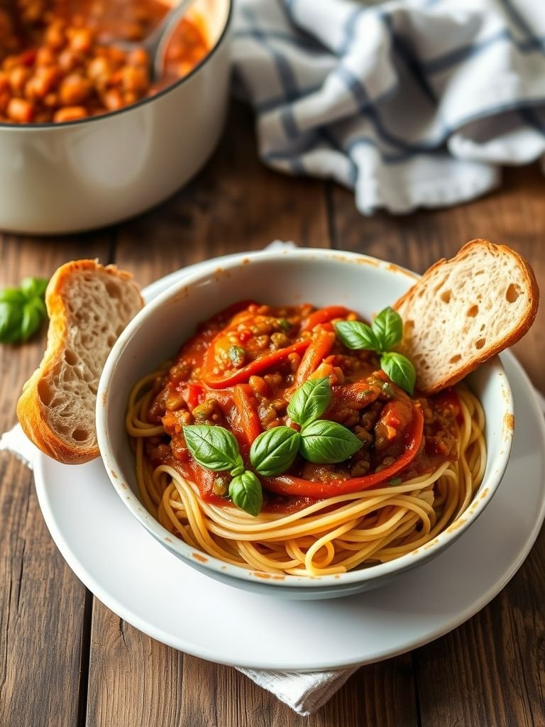 One-Pot Lentil Spaghetti