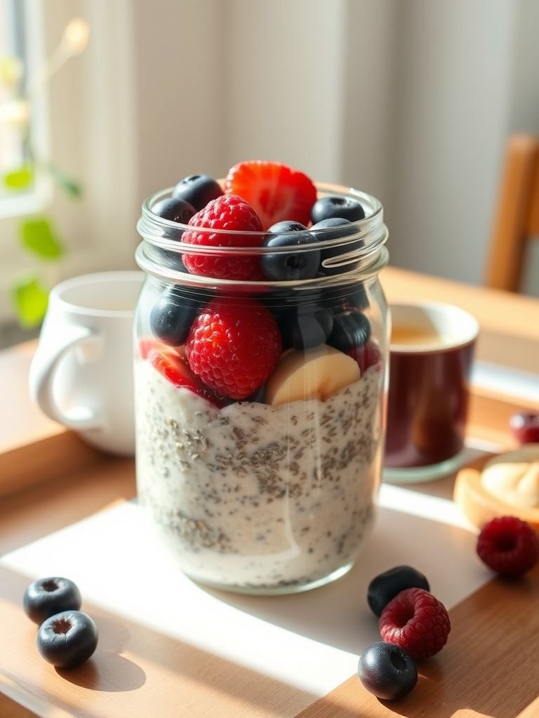 Overnight Oats with Chia and Berries