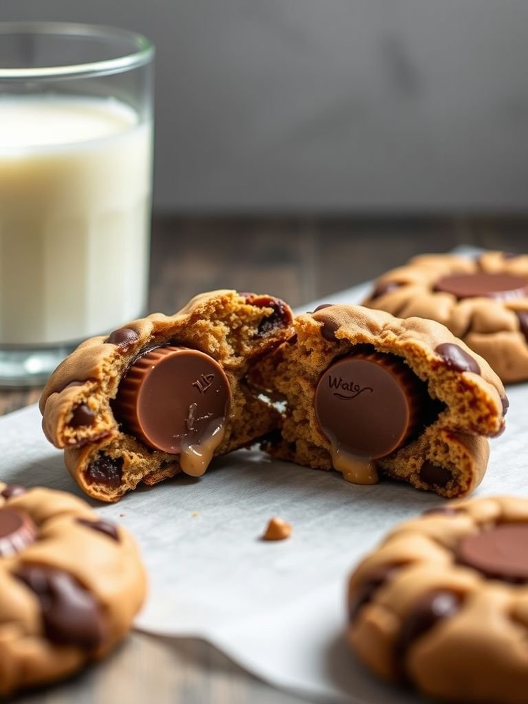PB Cup Stuffed Cookies