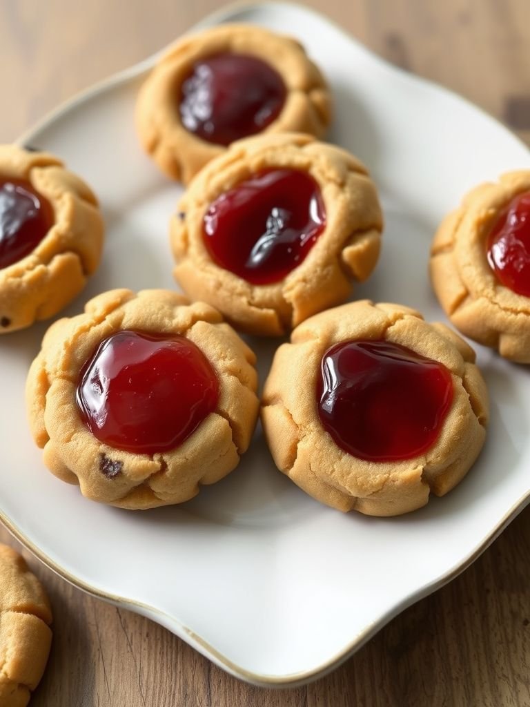 Peanut Butter and Jelly Thumbprints