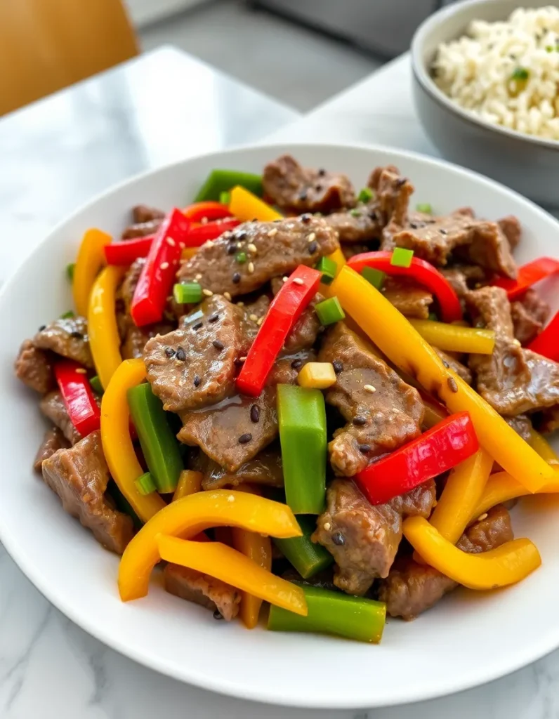 Pepper Steak with Round Steak