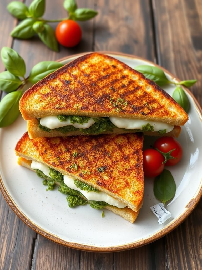 Pesto Mozzarella Grilled Cheese