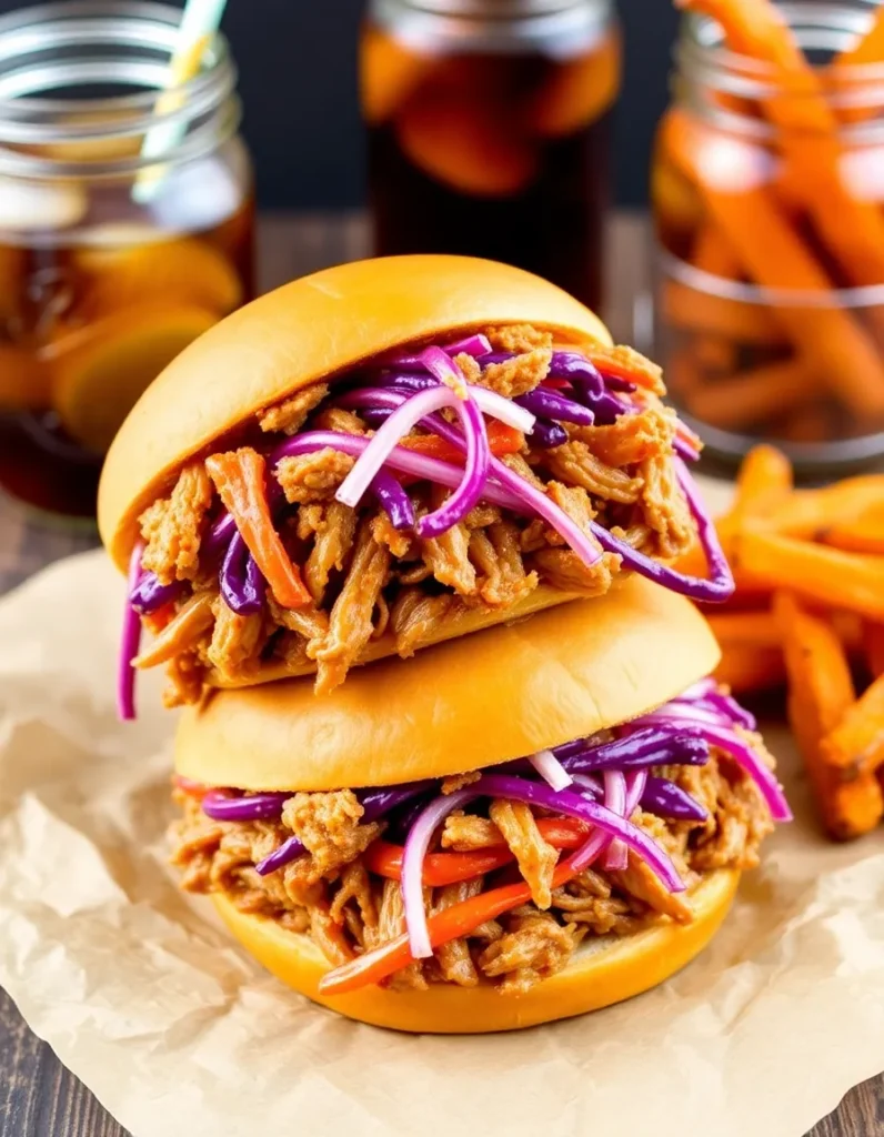 Pulled Pork Sandwiches with Slaw