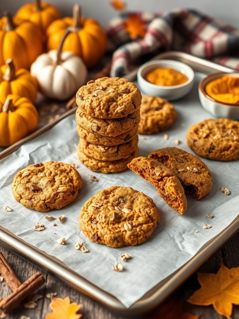 Pumpkin Spice Oatmeal Cookies