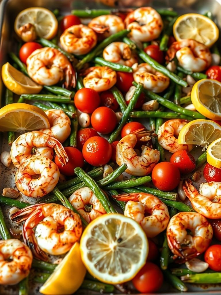 Sheet Pan Lemon Garlic Shrimp with Veggies