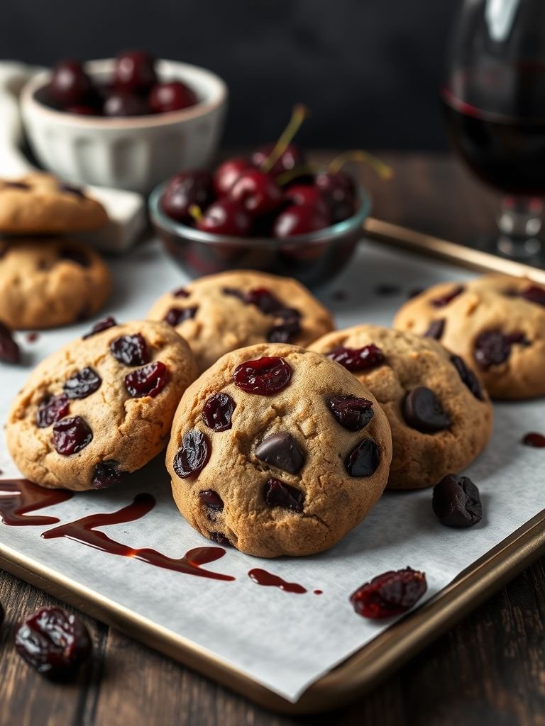 Sour Cherry and Dark Chocolate Cookies