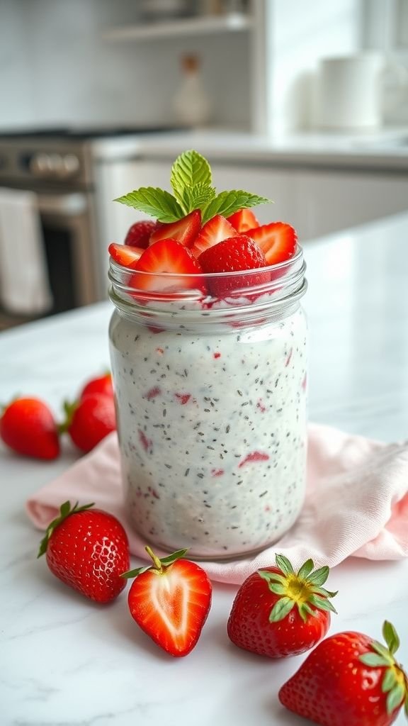 Strawberry Chia Overnight Oats