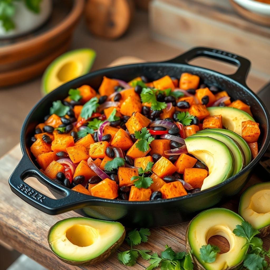 Sweet Potato and Black Bean Breakfast Hash