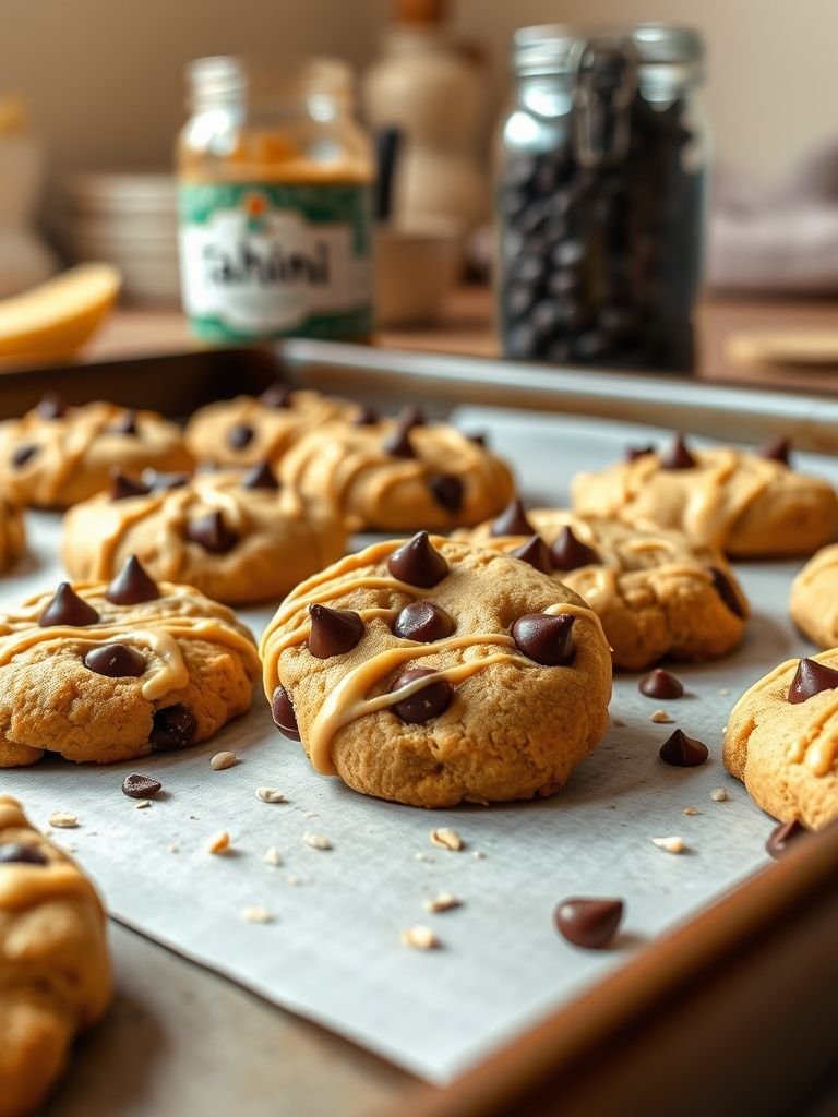 Tahini Chocolate Chip Cookies