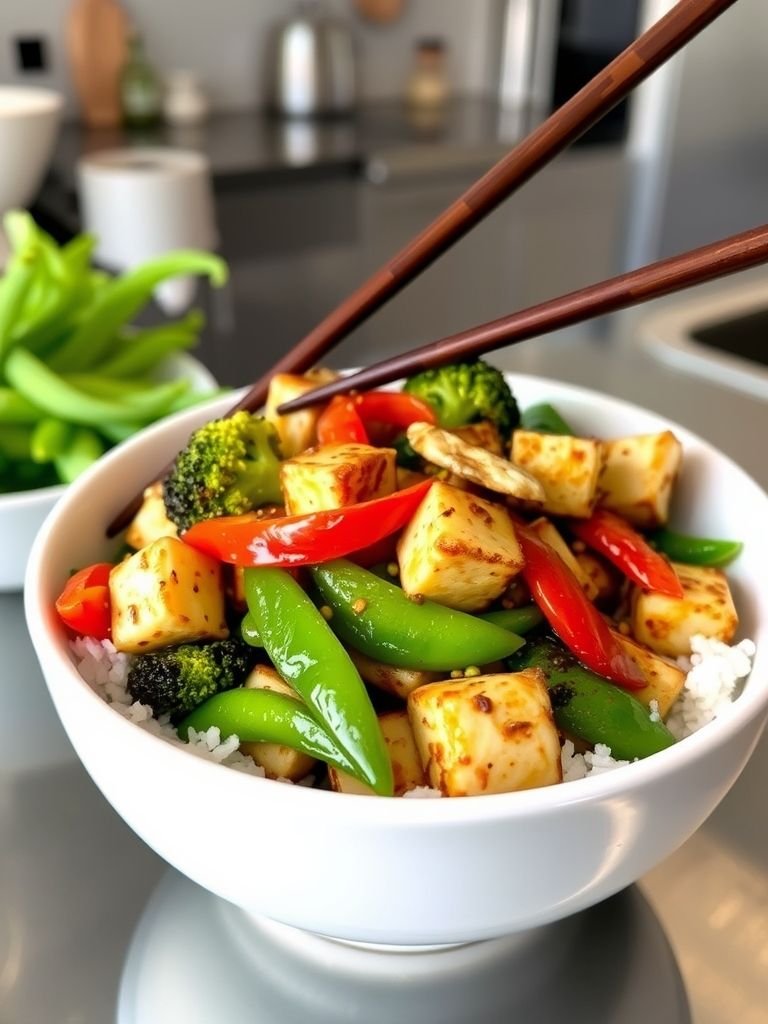 Tofu Stir Fry with Ginger Garlic Sauce