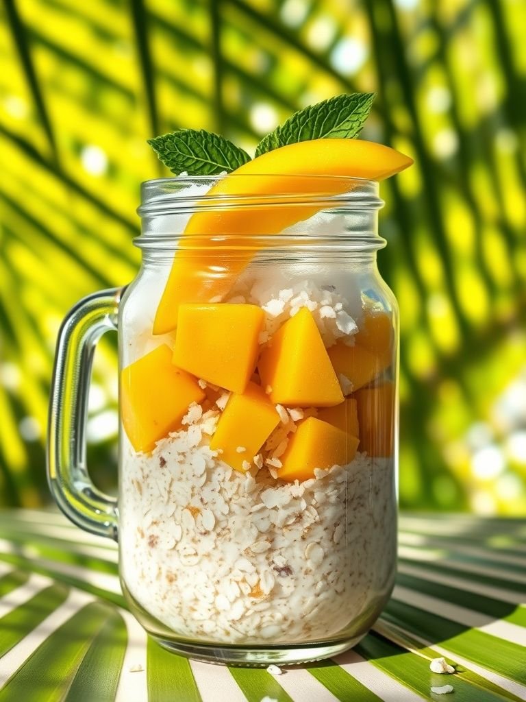 Tropical Mango Coconut Overnight Oats