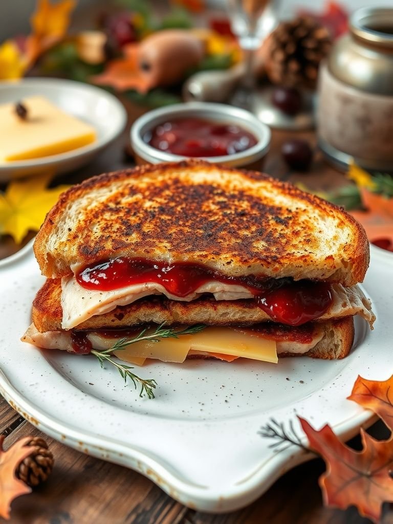 Turkey Cranberry Grilled Cheese