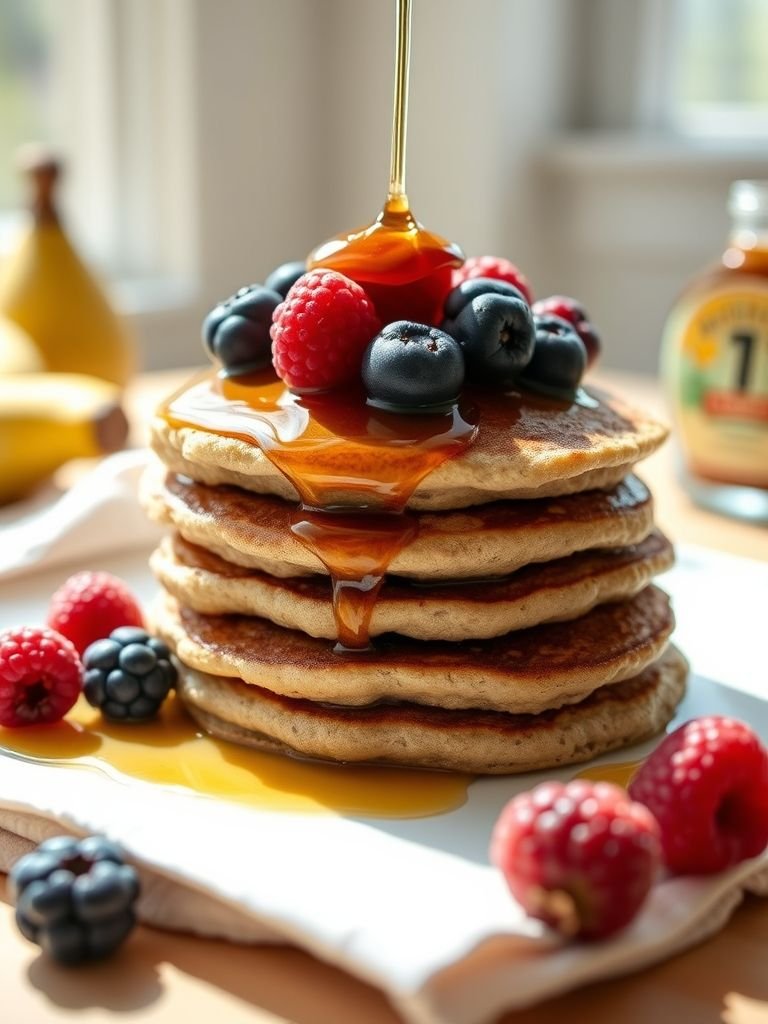 Vegan Banana Oat Pancakes