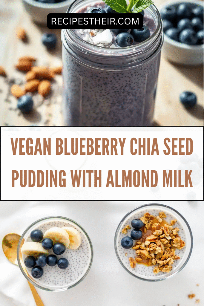Vegan Blueberry Chia Seed Pudding With Almond Milk
