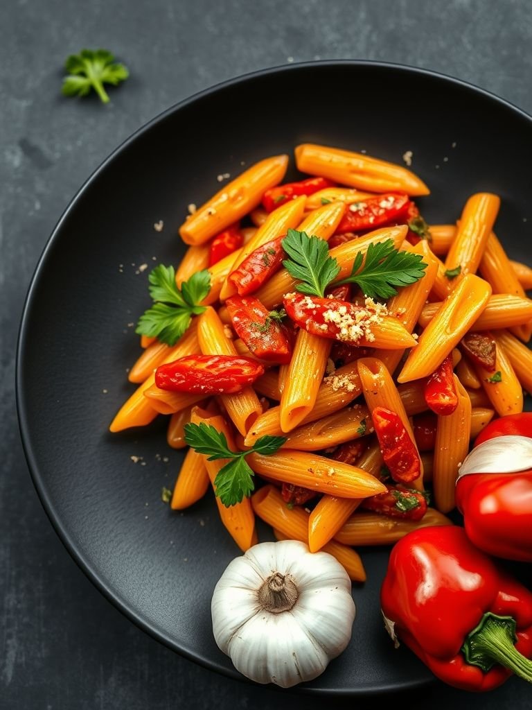 Vegan Roasted Red Pepper Pasta