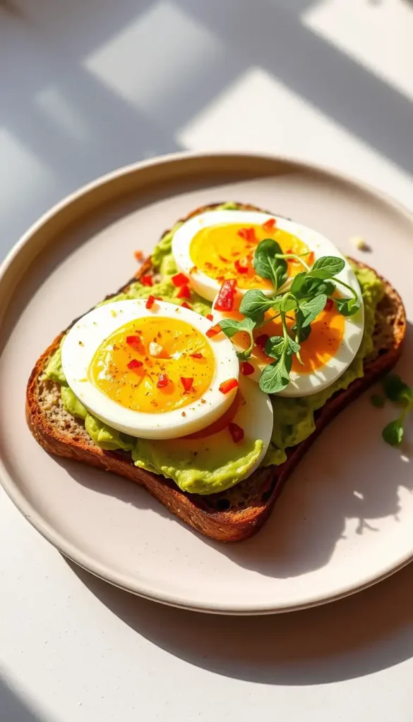 Avocado Egg Toast on Sprouted Bread
