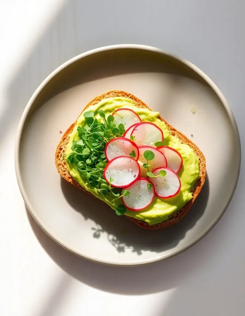 Avocado Toast with Microgreens and Radish