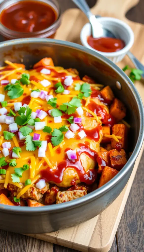 BBQ Chicken and Sweet Potato Casserole