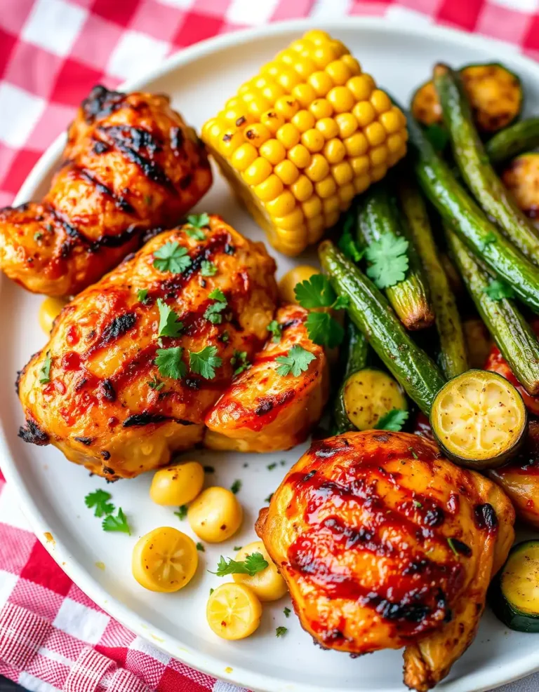 BBQ Chicken with Corn and Zucchini