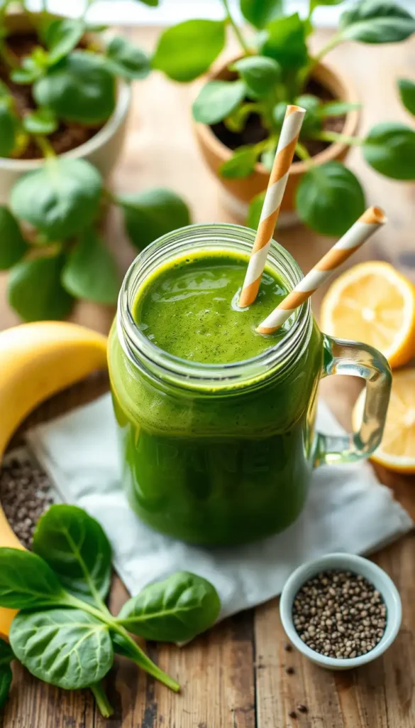 Banana Spinach Smoothie (Green and Clean)