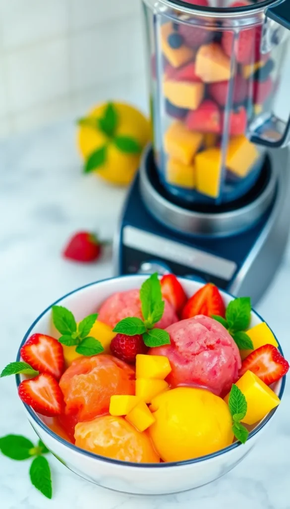 Basic 3-Ingredient Blender Sorbet Recipe