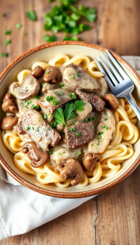 Beef Stroganoff with Steak