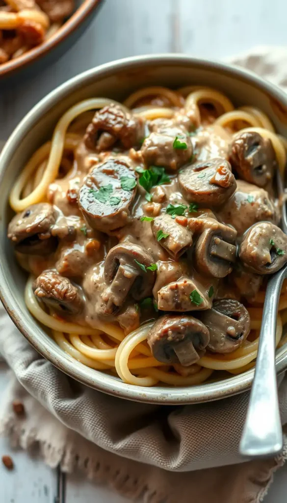 Beef Stroganoff with Steak