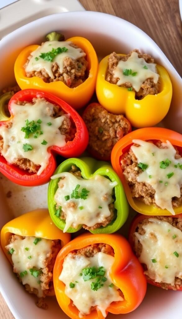 Beef Stuffed Bell Peppers
