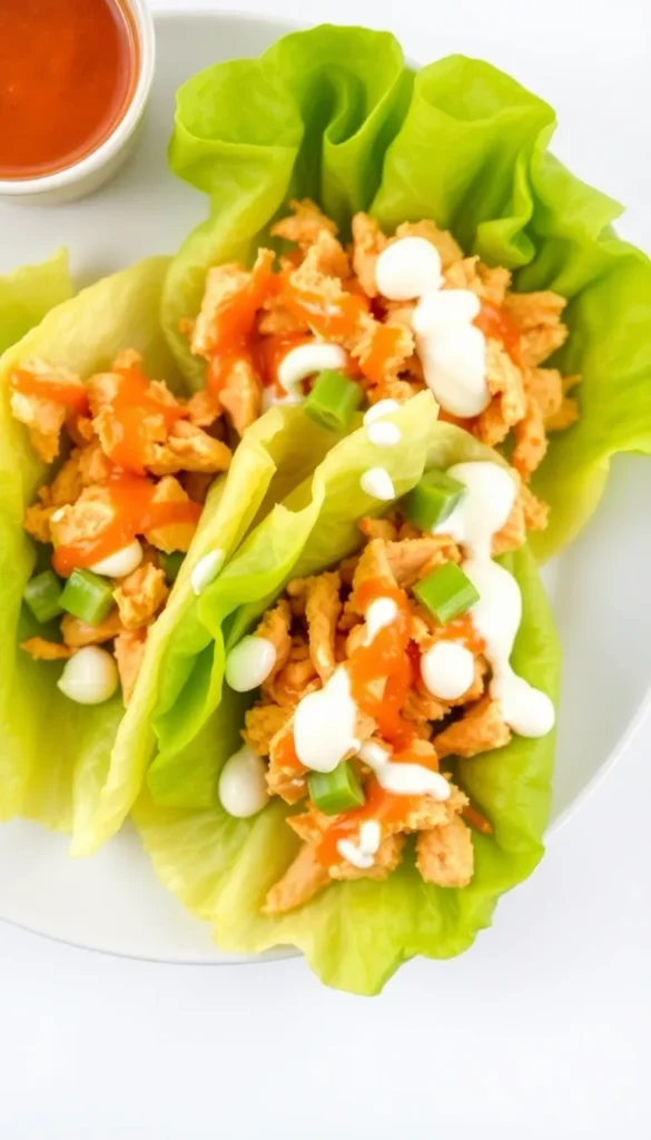 Buffalo Chicken Lettuce Wraps