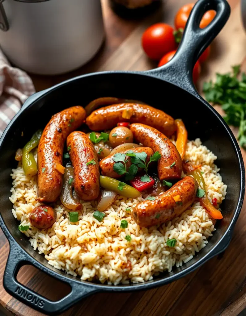 Cajun Sausage and Rice Skillet