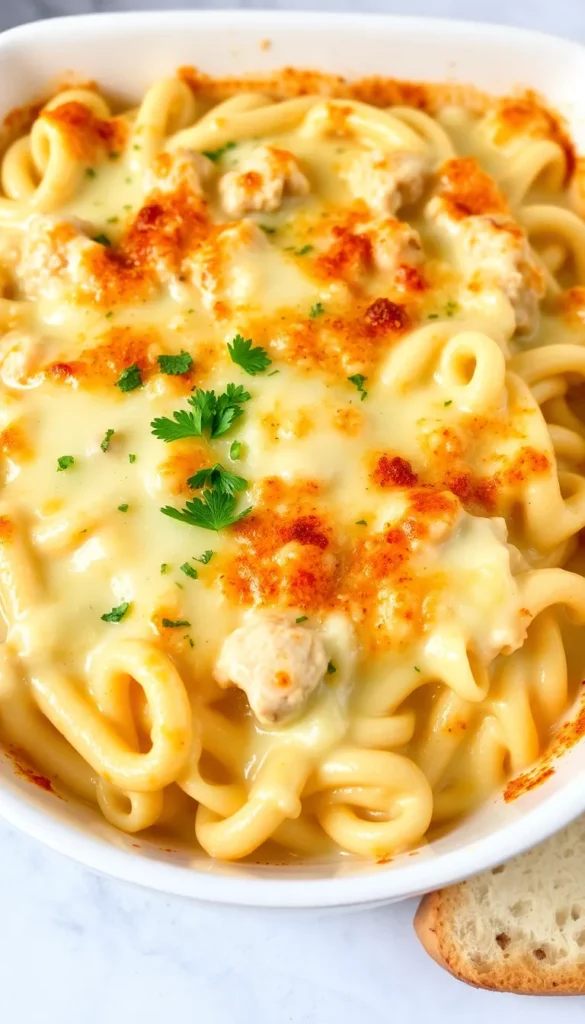 Chicken Alfredo Bake