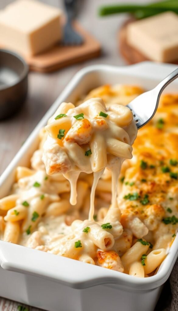 Chicken Alfredo Pasta Bake