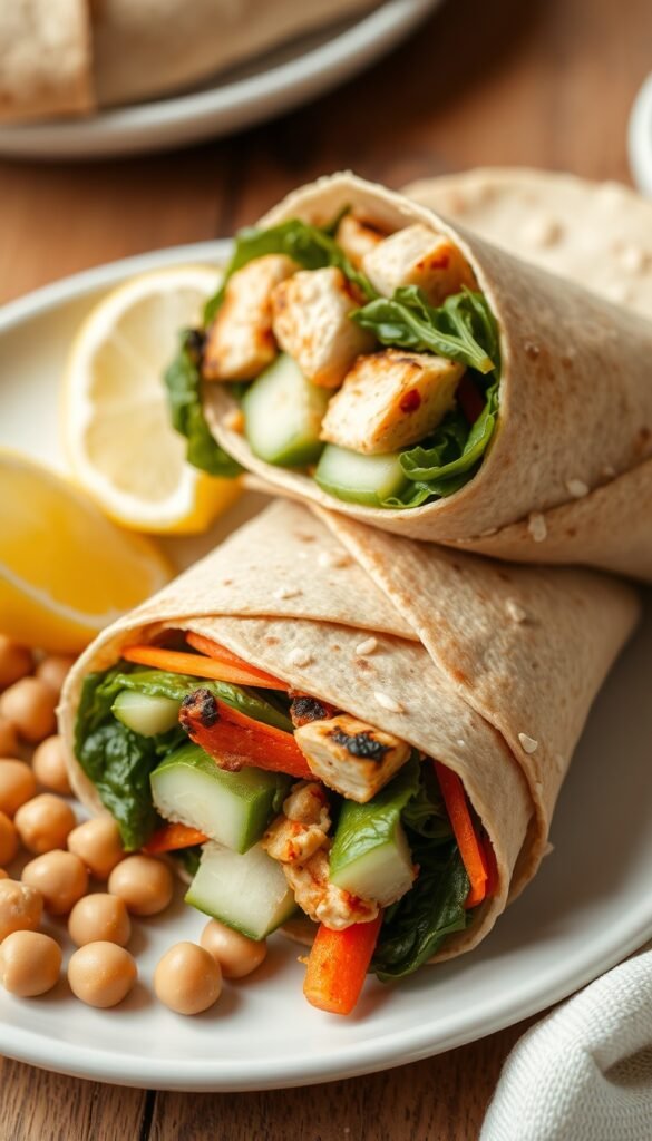 Chicken Hummus Wrap