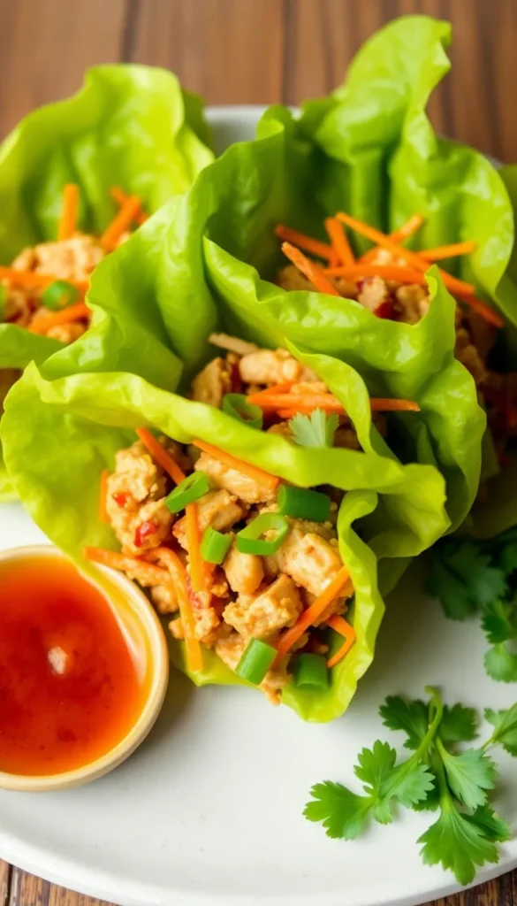 Chicken Thigh Lettuce Wraps