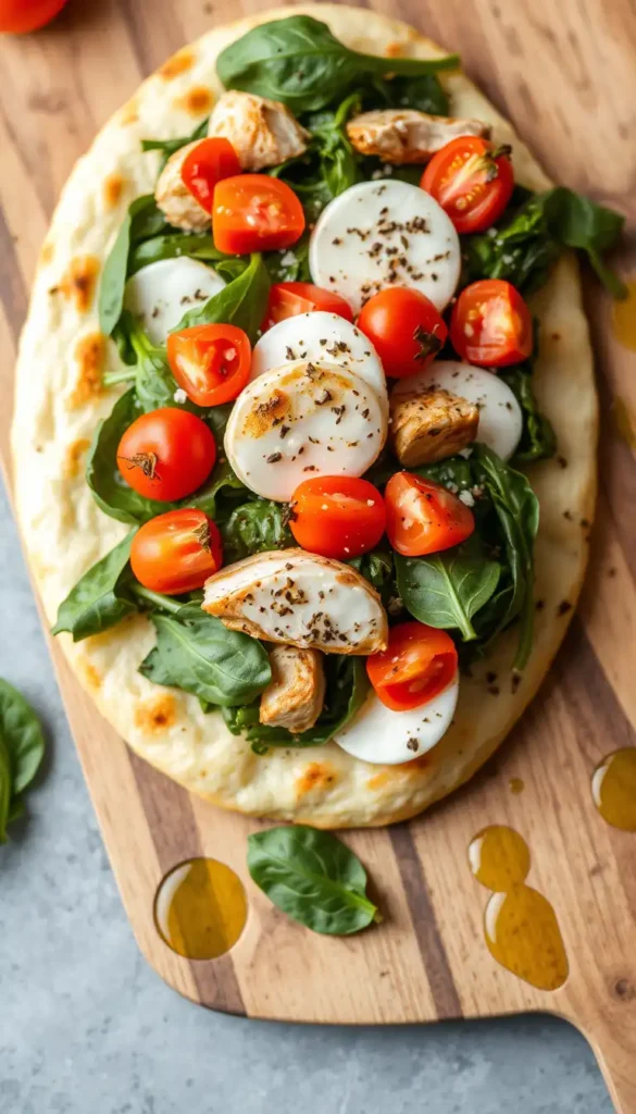 Chicken and Spinach Flatbread