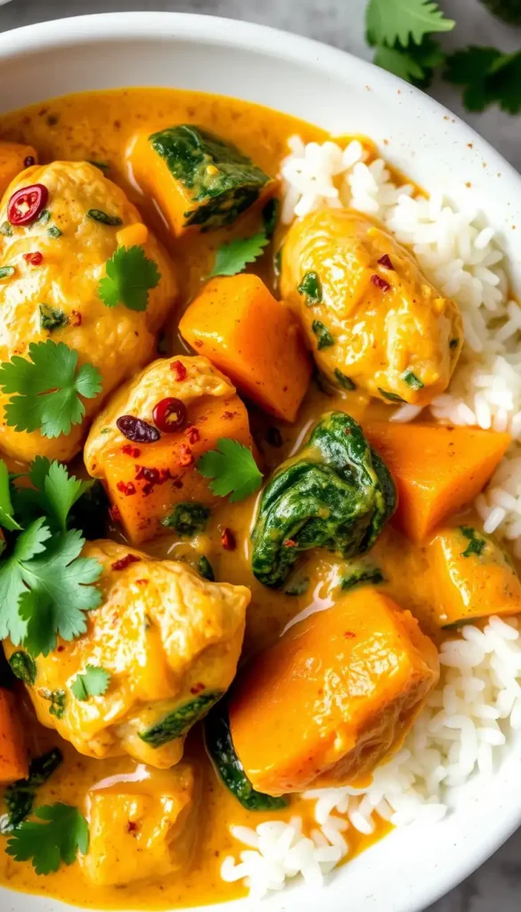 Coconut Curry Chicken Thighs