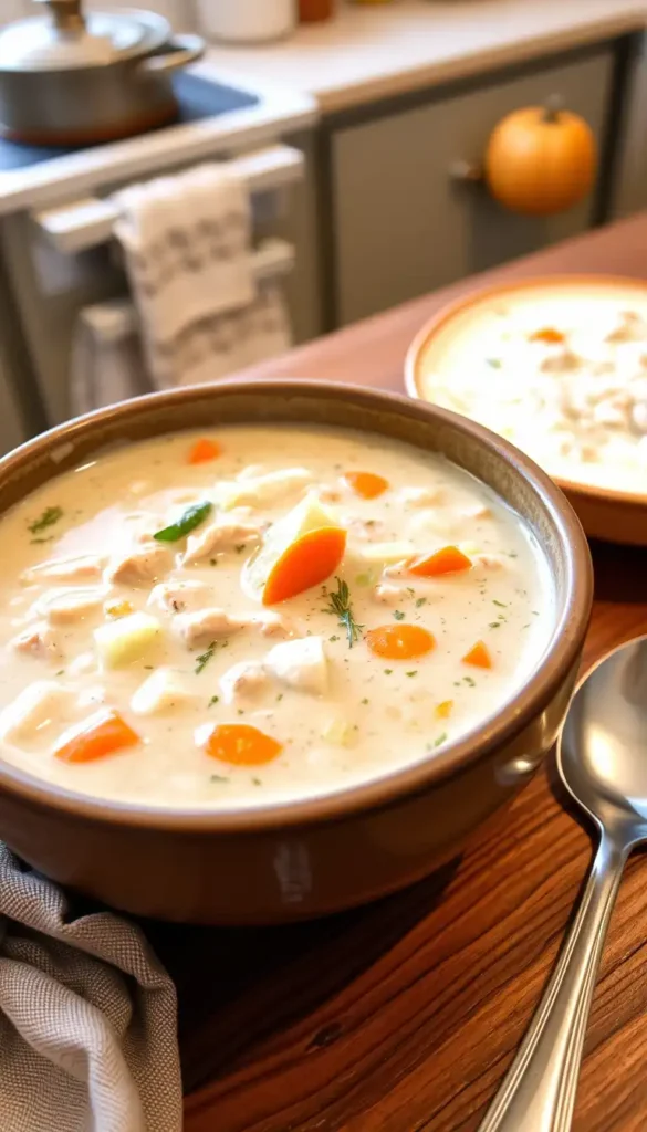Creamy Leftover Turkey Soup