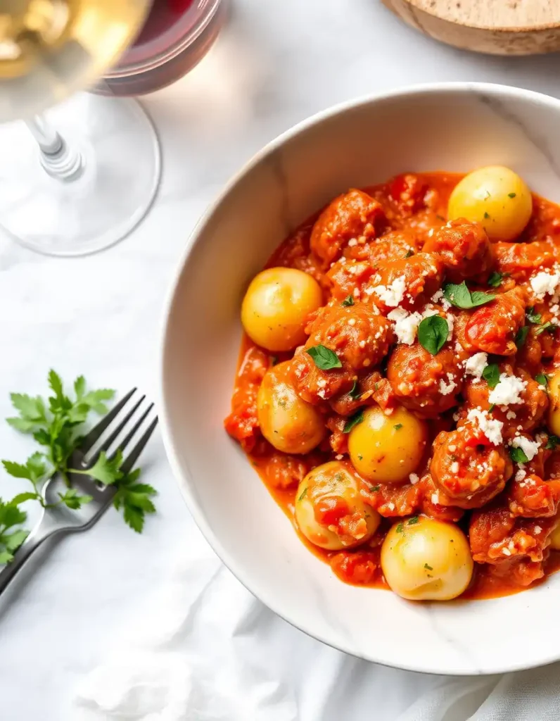 Creamy Sausage and Tomato Gnocchi