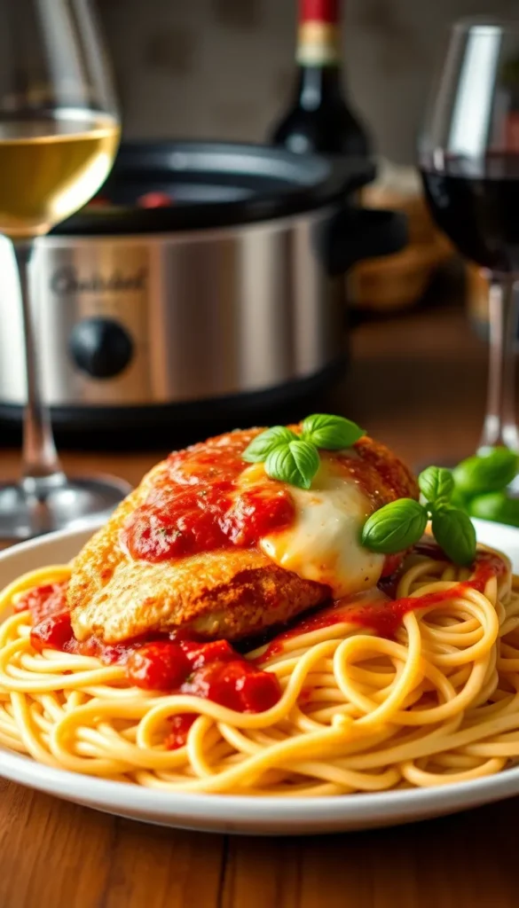 Crockpot Chicken Parmesan