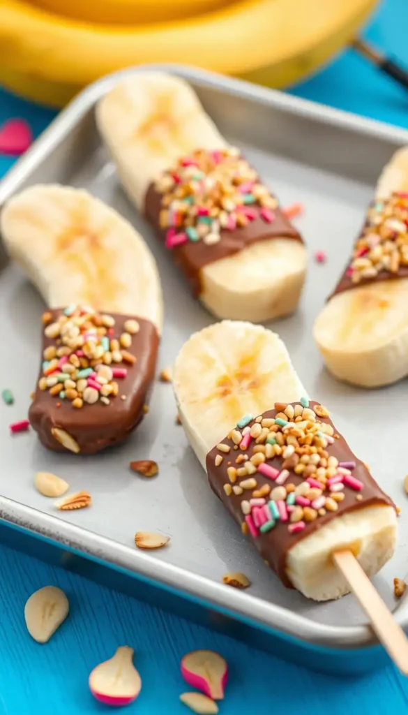 Frozen Banana Pops